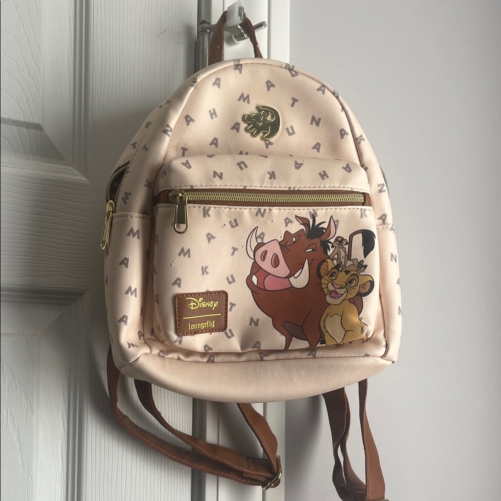 Disney Loungefly Pink and Brown Lion King Bag